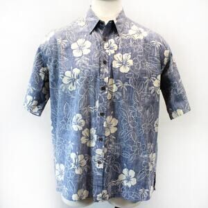 Cooke Street vintage wash tropical Hawaiian Hibiscus print camp shirt 2XL
